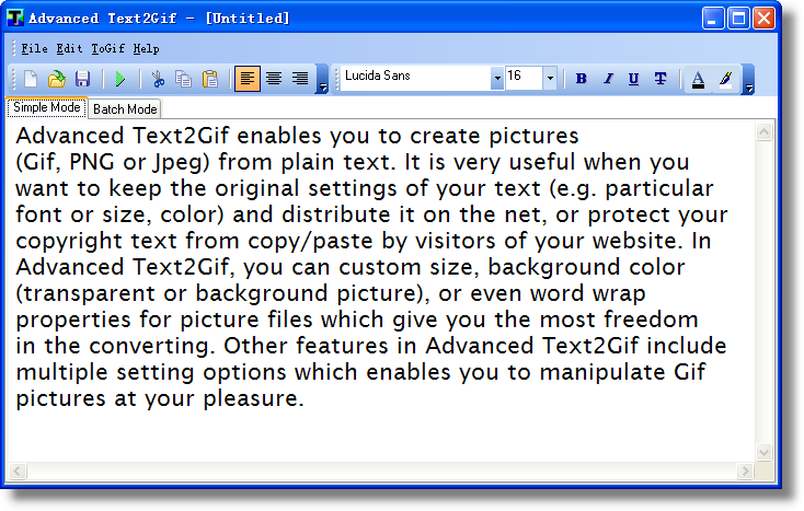 Advanced Text2Gif Screenshot